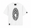 T-shirt oversize emprunt Blanc / Noir