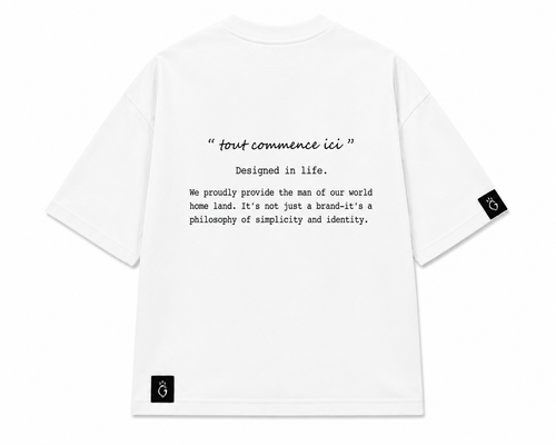 T-shirt oversize emprunt Blanc / Noir