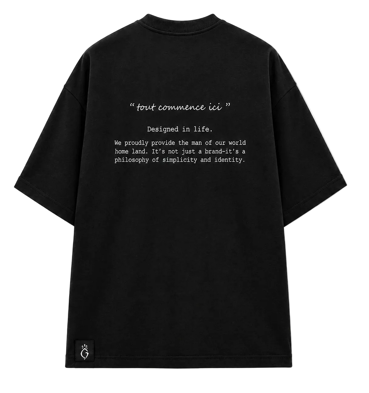 T-shirt oversize emprunt Noir / Blanc