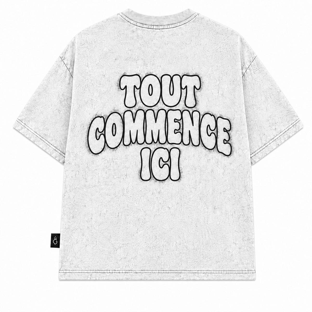 T-shirt oversize DENIM Blanc