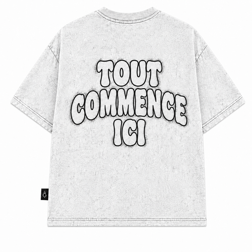 T-shirt oversize DENIM Blanc