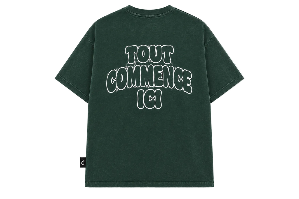 T-shirt oversize DENIM vert