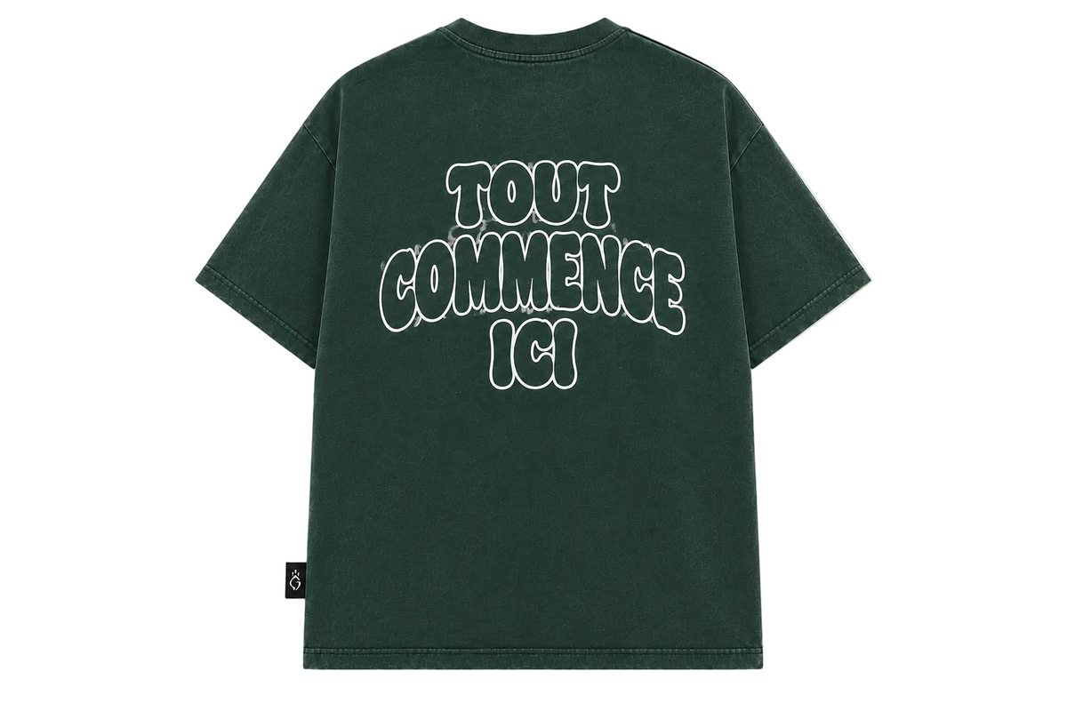 T-shirt oversize DENIM vert