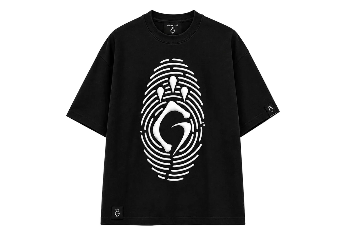 T-shirt oversize emprunt Noir / Blanc